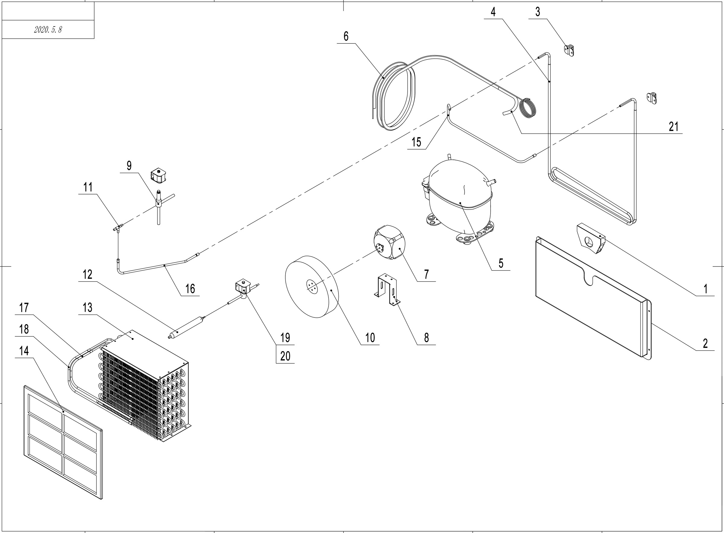 Condensing Unit Assembly Replacement Parts C2FHC Replacement Parts